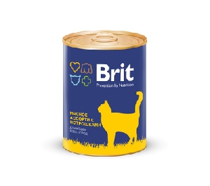 Brit Premium консервы для кошек: мясное ассорти с потрошками