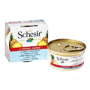 Schesir консервы для кошек с тунцом, ананасами и рисом