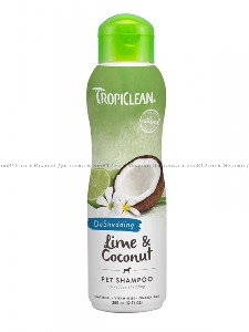 Tropiclean «Лайм и Кокос» шампунь во время линьки для животных
