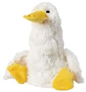 Doggles Мягкая игрушка Plush Bottle Утка с пластиковой бутылкой, белый, 55см